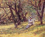 Theodore Robinson Famous Paintings - In the Orchard